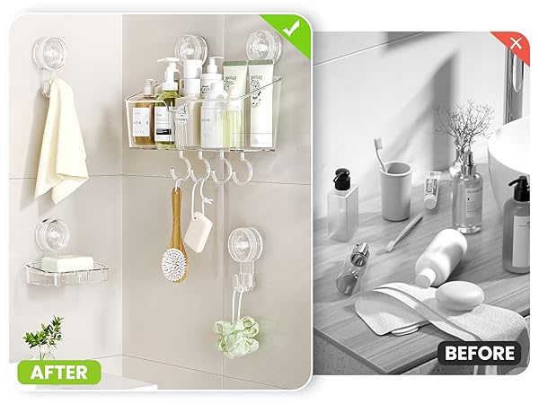 LUXEAR Shower Caddy Suction Cup