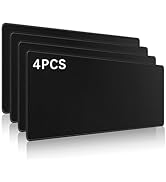 4 Pcs Large Gaming Mouse Pad Black 31.5x11.8 in,Extended Desk Keyboard Pad with Micro-Weave Cloth...