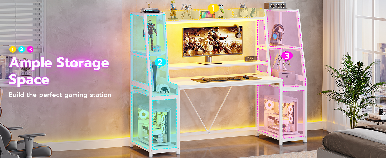 computer desk with hutch