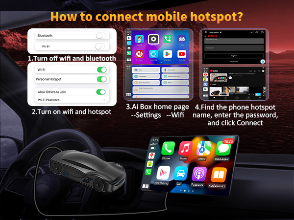 Carplay Ai Box,Plug &amp;amp;amp; Play, Easy Setup,Suitable for Cars Equipped with OEM Wired CarPlay