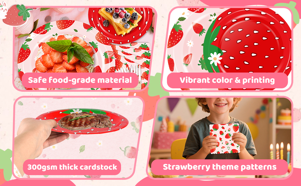 Strawberry Plate Napkins