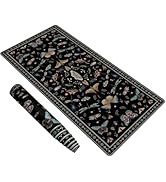 Baziabbo Black Desk Mat,XXL Extended Big Mouse Pad,Gaming Mousepad with Stitched Edge,Non-Slip Ru...