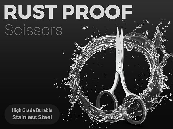 Eyebrow &amp; Mustache Scissors for Men &amp; Women – Precision Grooming Tool, Stainless Steel