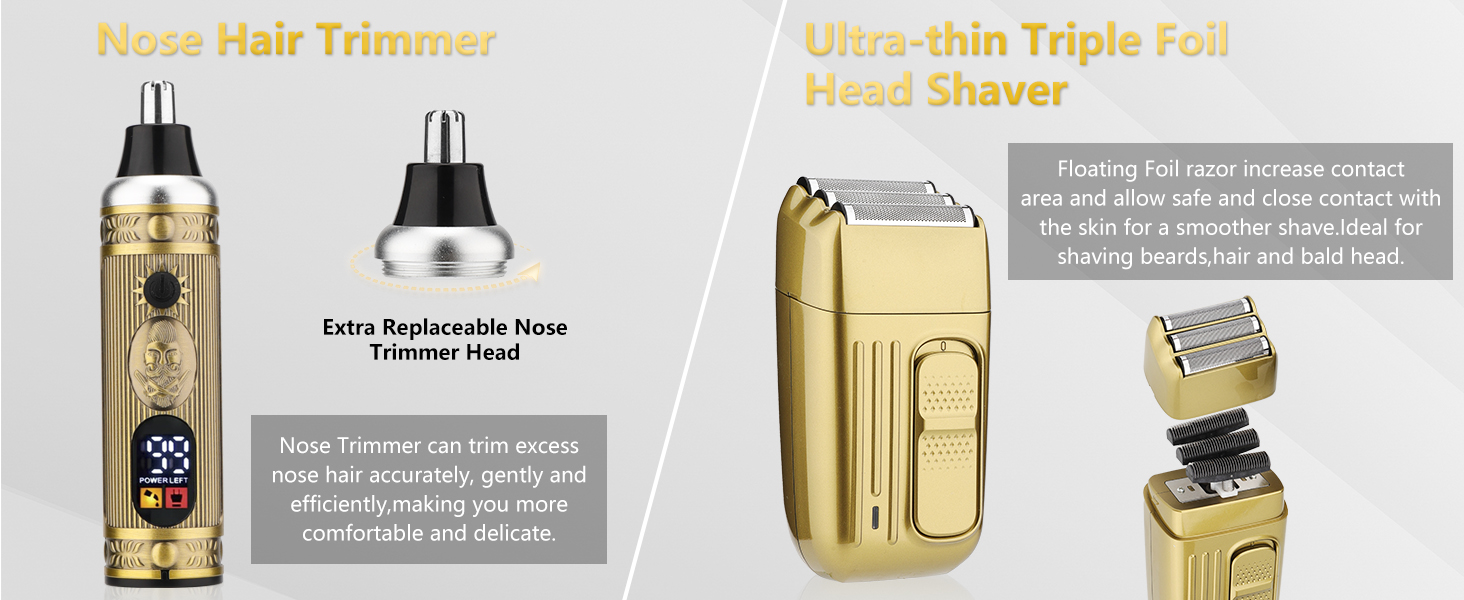 Nose hair trimmer foil head shaver beard trimmer for men nose trimmer mens trimmer foil shaver