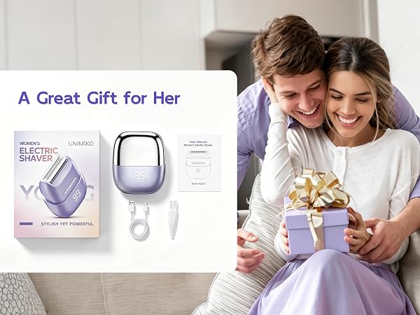 Stylish yet powerful. Includes shaver, USB cable &amp; brush.