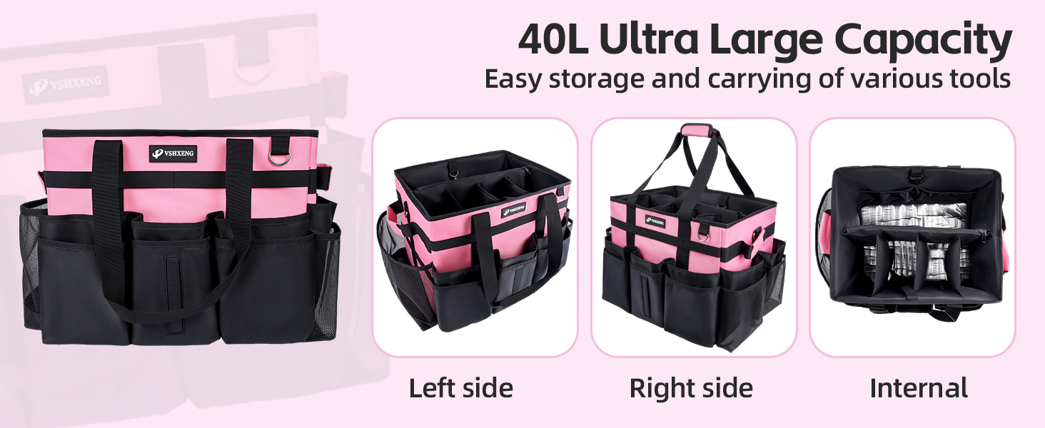 Rolling Cleaning Caddy Bag with Wheels