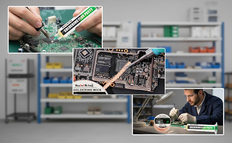 solder flux and desoldering wick