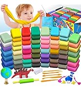 Modeling Clay Kit - 62 Colors Air Dry Magic Clay, Best Gift for Boys &amp; Girls Age 3-12 Year Old, D...