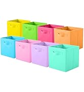 ShellKingdom Storage Bins, Foldable Fabric Storage Cubes And Cloth Storage Organizer Drawer For C...