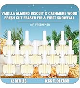 Plug In Air Freshener Refills, 12ct, Vanilla Almond Biscuit, Cashmere Wood, Fresh Cut Fraser Fir ...