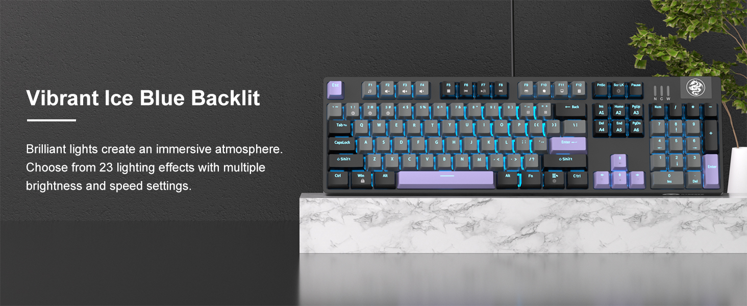 Vibrant Ice Blue Backlit