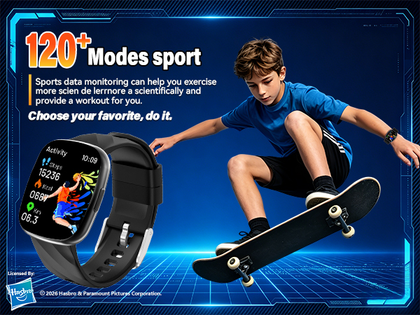 Transformers watch kids smartwatch boys girls gift fitness tracker heart rate