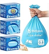 PetLovers Cat Poop Bags – 45 Count (3 Rolls x 15) Cat Litter Waste Bags for Scooper, Durable Leak...