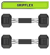 HANDBODE Hex Dumbbell Set 2.5-65 lb, Rubber Encased Hex Dumbbells for Home Gym, Weights Dumbbells...