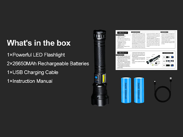HIGH LUMENS RECHARGEABLE FLASHLIGHTS