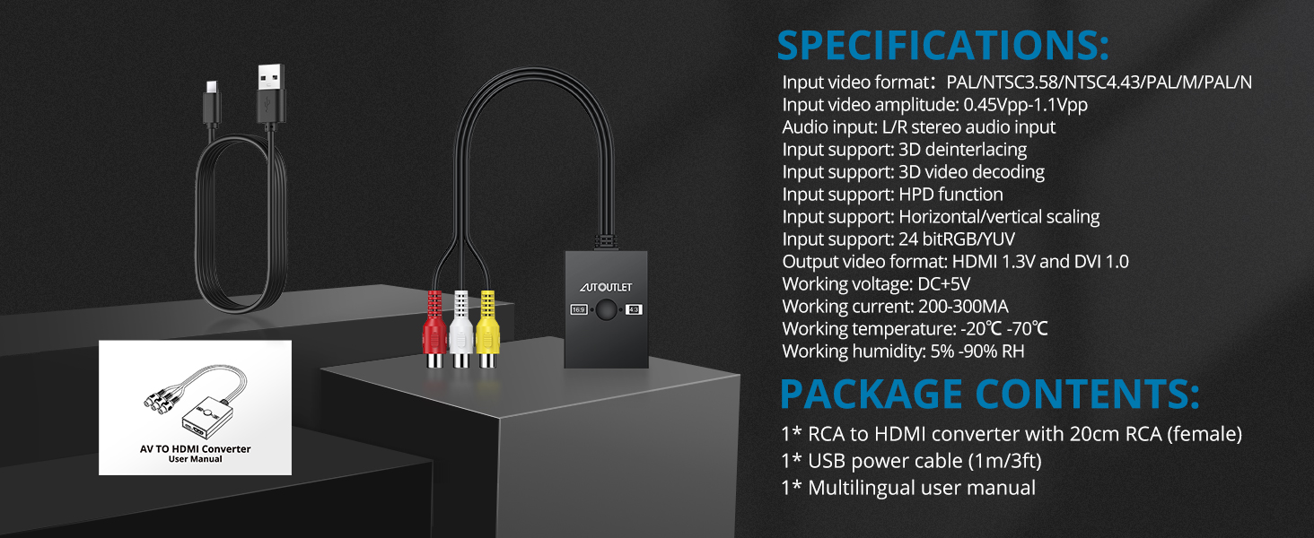RCA to HDMI Converter