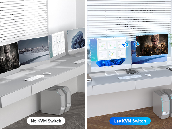 kvm switch 2 monitors 2 computers