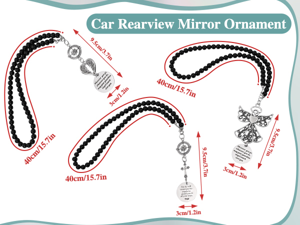 Angel Wings Cross Car Charm