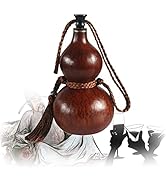 ZRHXG Gourd Hip Bottle, Portable Natural Flask, Outdoor Gourd Jug, Sake Gourd, Water Bottle with ...
