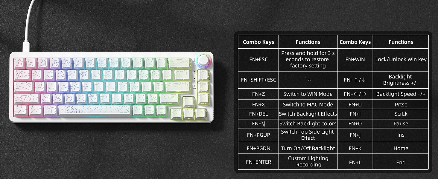 60% Percent Keyboard Rapid Trigger Gaming Keyboard RGB Hall Effect Topographic Keyboard
