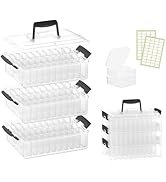 VANSUNS Bead Organizer Box 90 Pcs, 3-Tier Large Capacity Stackable Bead Storage Containers, Porta...
