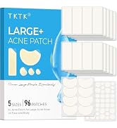TKTK Large Pimple Patches for Face, XL Acne Patches 60 x 20 mm, Big Hydrocolloid Bandages for Bod...