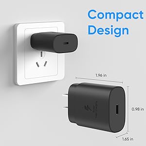 25W USB C Wall Charger Super Fast Charging &amp;amp; 3.3+6.6FT USB C to C Charger Cable for Samsung Phone