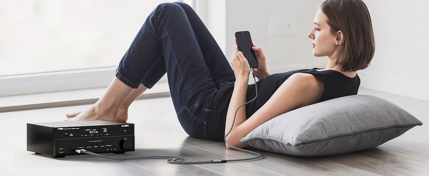 3.5mm to dual RCA audio cable