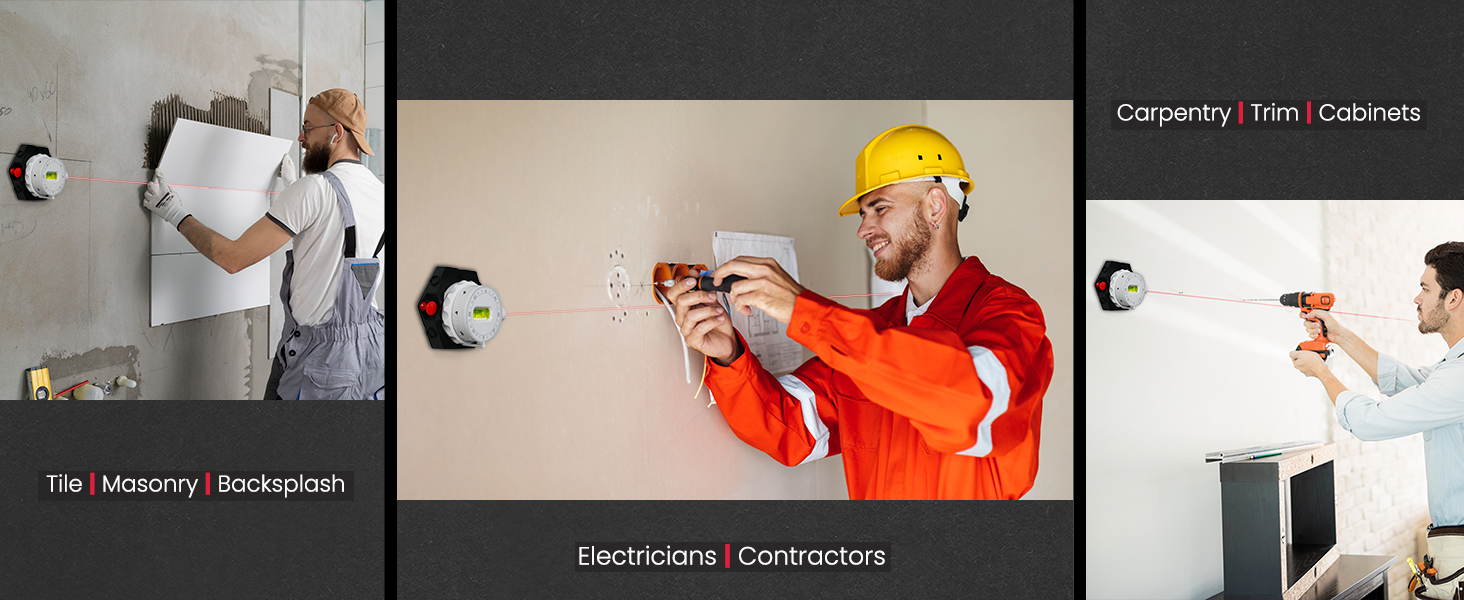 Zanis Laser Level used by builders for tile, carpentry, and electrical alignment.
