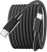 65W USB C to USB C Cable 6FT Type C Fast Charging Cord for ASUS ROG Ally X Steam Deck,for HP Envy...