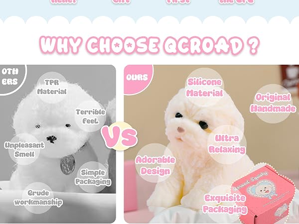 Puppy Taba Dog Squishy - Ultra Soft Silicone Dog Squishy