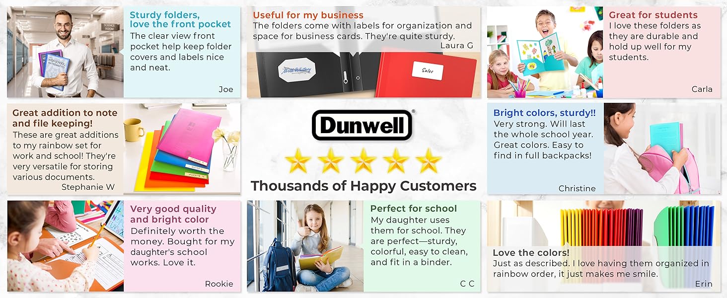 Dunwell Poly Folders - Thousands of Happy Customers