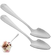 Housoutil Grapefruit Serrated Knife Spoons : 2pcs Stainless Steel Spoons Serrated Grapefruit Uten...