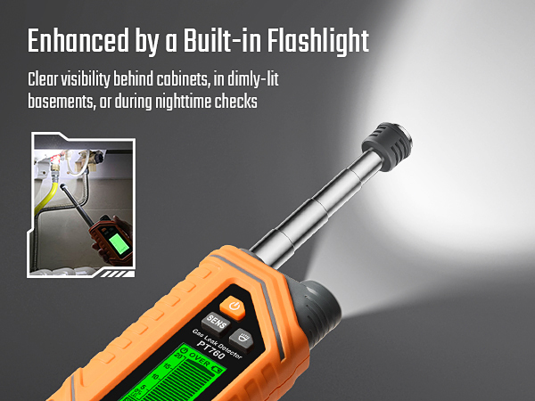 Built-in Flashlight for Gas leak detector