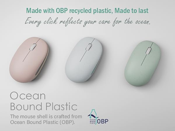 obp recycled plastic wireless mouse 