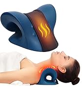 Neck Stretcher for Neck Pain Relief, Heated Cervical Traction Device Pillow with Graphene Heating...