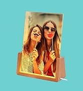 PYD Life 4 Pack Sublimation Night Lights Blanks LED Glass Photo Frames Panels White 5" x 7" with ...