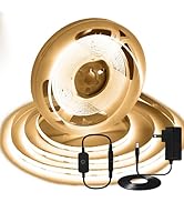 ShineBurky 16.4FT/5M COB LED Strip Light, Warm White 3000K LED Tape Lights, Cuttable LED Lights C...