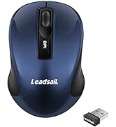 LeadsaiL Wireless Computer Mouse, 2.4G Portable Slim Cordless Mouse Less Noise for Laptop Optical...