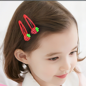 toddler hair clips,strawberry hair clips,fruit hair clips,kawaii hair accessories,strawberry clips