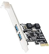 GLOTRENDS U3023 2 Port USB-A 3.0 5Gbps PCIe Adapter Card, Compatible with Windows and Linux (Not ...