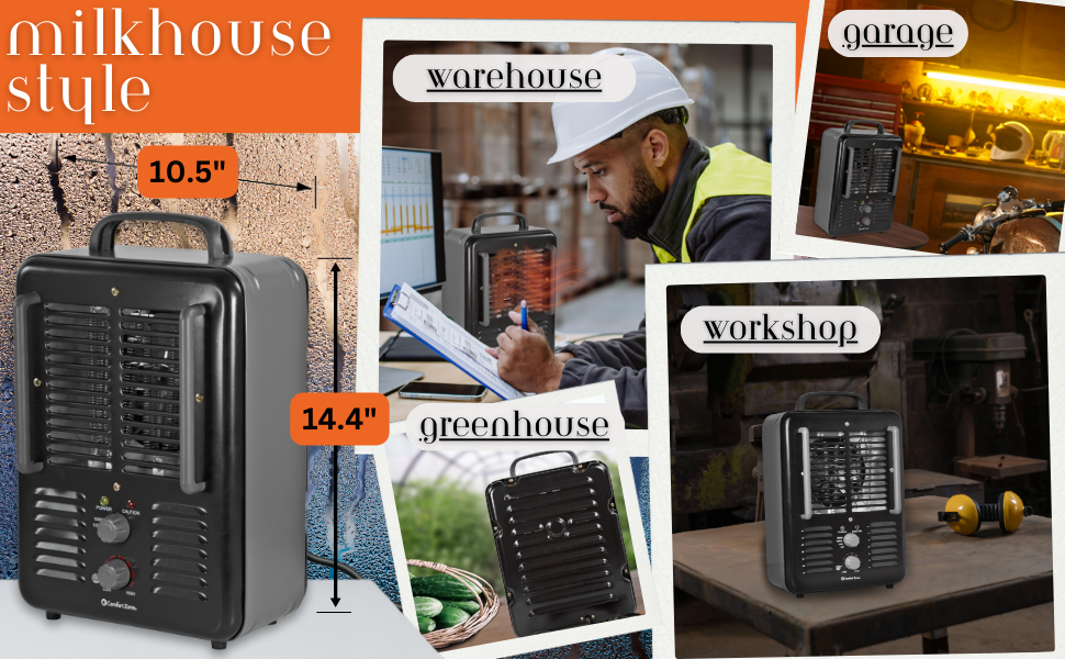 portable space heater is great for garage warehouse shop workshop greenhouse