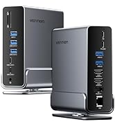 VENTION 15-in-1 Laptop Docking Station Dual Monitor, 360° Roatable Triple Monitor Docking Station...