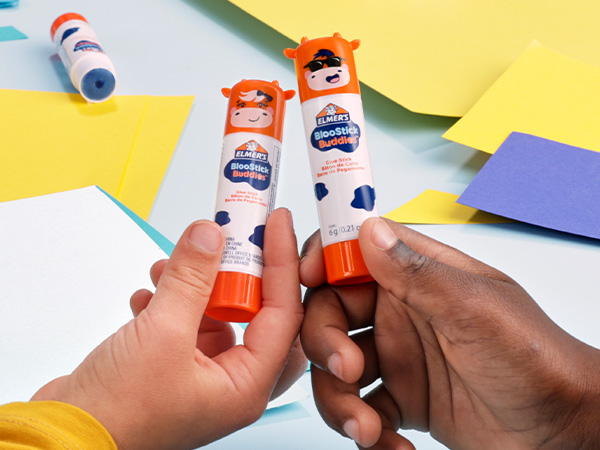 Elmer's Glue Sticks Combo Pack, BlooStick Buddies and Disappearing Purple Glue Sticks, 6g, 12 Count