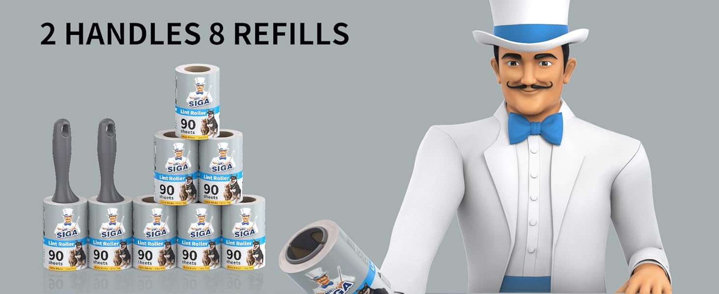 MR.SIGA Lint Rollers for Pet Hair Extra Sticky