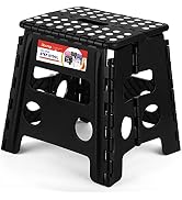 Folding Step Stool - 13 inch Height Premium Heavy Duty Foldable Stool for Adults, Kitchen Garden ...