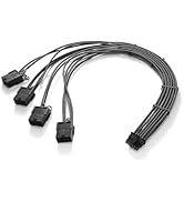 Formulamod PCI-e 5.0 12vhpwr PSU Cable, 17.7inch 16AWG 16(12+4) pin Male to Female 4X8-Pin Cable ...