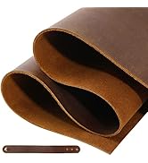 RingSun 12''X24'' Genuine Leather Sheets for Crafts Full Grain Leather Tooling Leather (2mm) Thic...