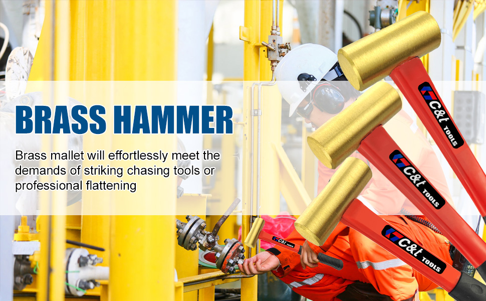 3pc brass hammer set
