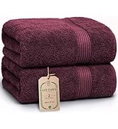 HomeBurg Luxe 2-Piece Bath Towel Set – Large Soft Cotton Towels, Absorbent, Durable &amp; Skin-Friend...